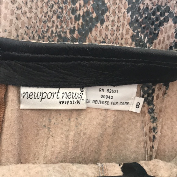 Newport News Shiny Snake Midi Leather Skirt - Picture 7 of 7